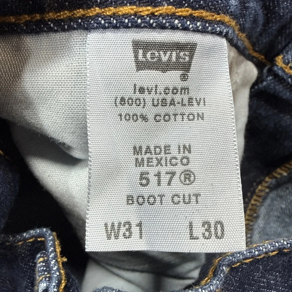 Levi's 517 Bootcut Jeans Men 31x30 (Fits 31X31) Blue Denim Y2K